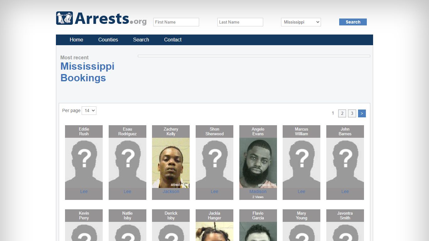 Mississippi Arrests and Inmate Search